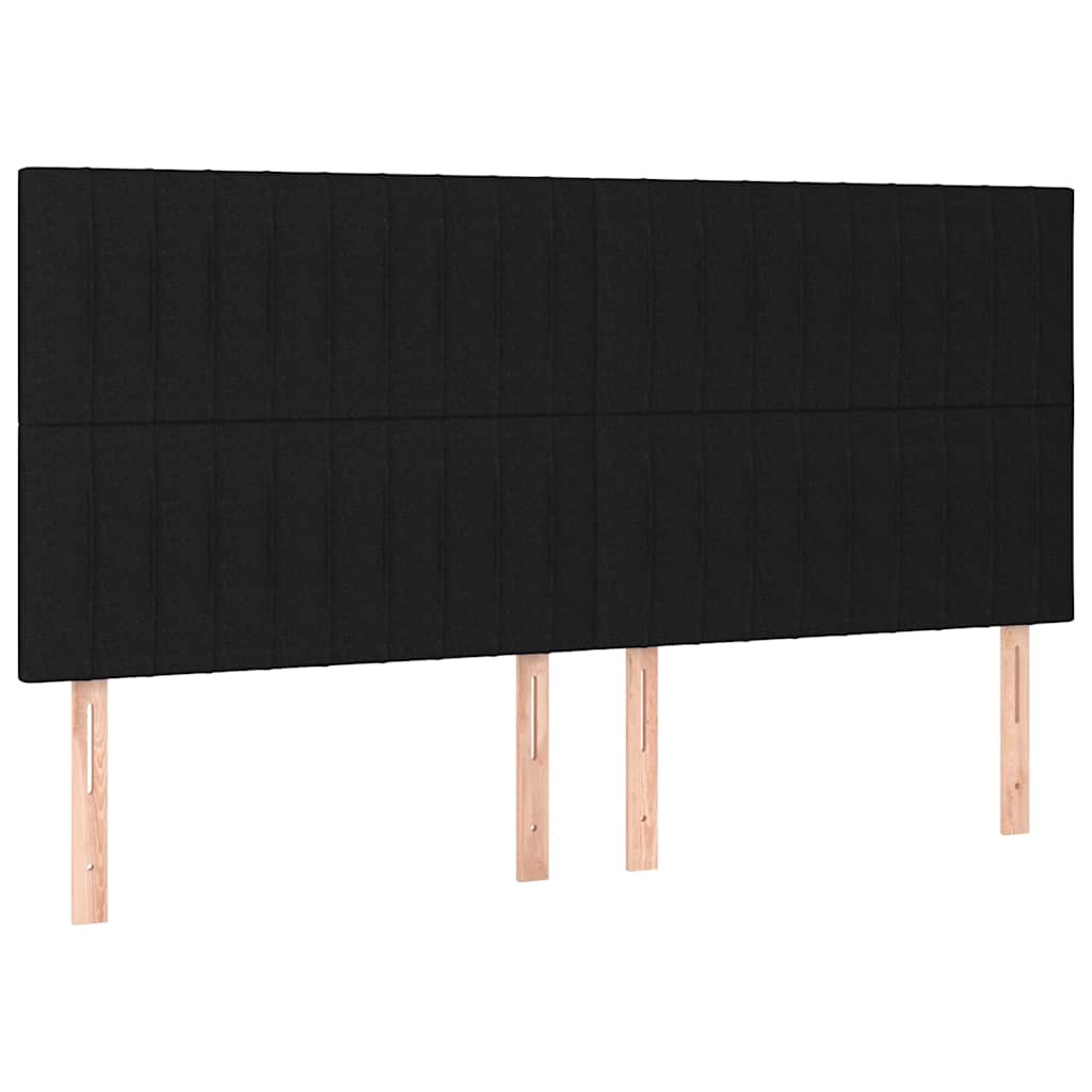Vidaxl hoofdbord zwart 180x5x118 128 cm stof