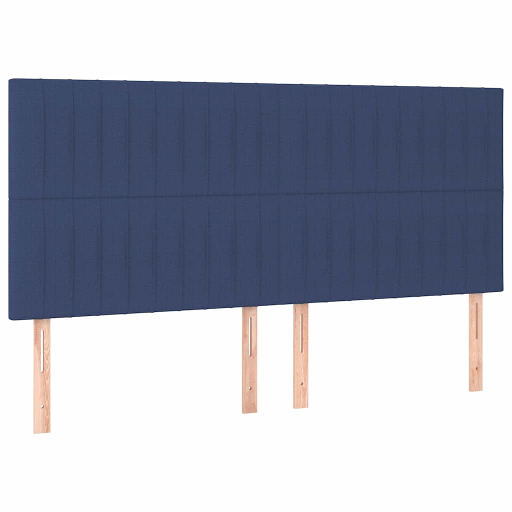 Vidaxl hoofdbord blauw 180x5x118 128 cm stof