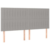 Vidaxl hoofdbord lichtgrijs 200x5x118 128 cm stof