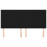 Vidaxl hoofdbord zwart 200x5x118 128 cm stof