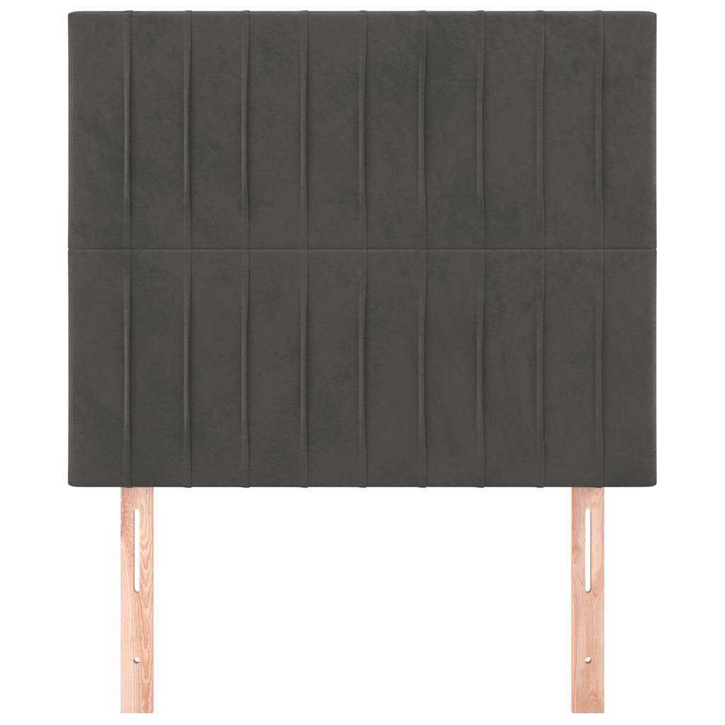 Vidaxl hoofdbord donkergrijs 80x5x118 128 cm fluweel