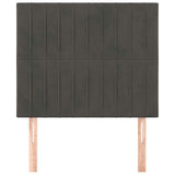 Vidaxl hoofdbord donkergrijs 80x5x118 128 cm fluweel