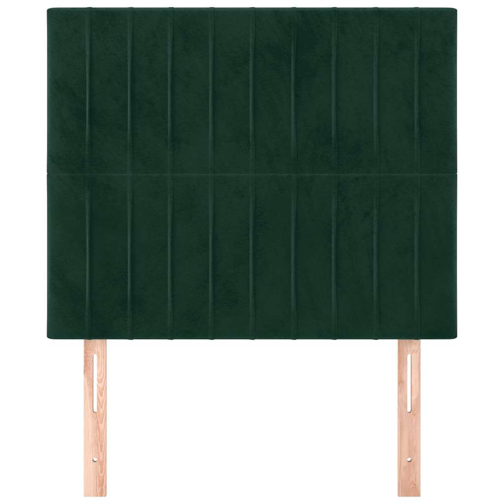 Vidaxl hoofdbord donkergroen 90x5x118 128 cm fluweel