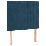 Vidaxl hoofdbord donkerblauw 90x5x118 128 cm fluweel