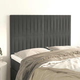 Vidaxl hoofdbord donkergrijs 144x5x118 128 cm fluweel