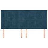 Vidaxl hoofdbord donkerblauw 160x5x118 128 cm fluweel