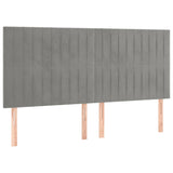 Vidaxl hoofdbord lichtgrijs 180x5x118 128 cm fluweel