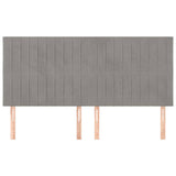 Vidaxl hoofdbord lichtgrijs 180x5x118 128 cm fluweel