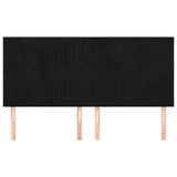 Vidaxl hoofdbord zwart 200x5x118 128 cm fluweel