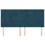 Vidaxl hoofdbord donkerblauw 200x5x118 128 cm fluweel