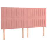Vidaxl hoofdbord roze 200x5x118 128 cm fluweel