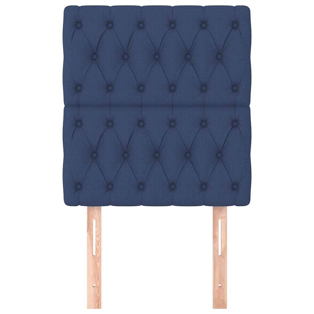 Vidaxl hoofdbord blauw 80x7x118 128 cm stof