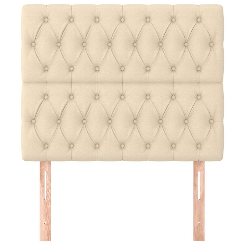 Vidaxl hoofdbord crème 90x7x118 128 cm stof