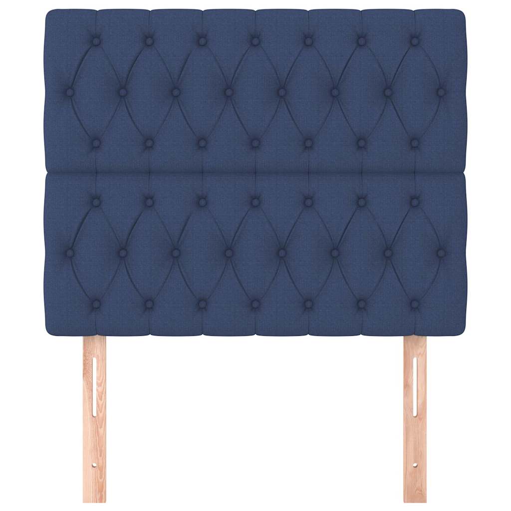 Vidaxl hoofdbord blauw 90x7x118 128 cm stof