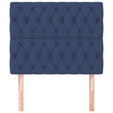 Vidaxl hoofdbord blauw 90x7x118 128 cm stof
