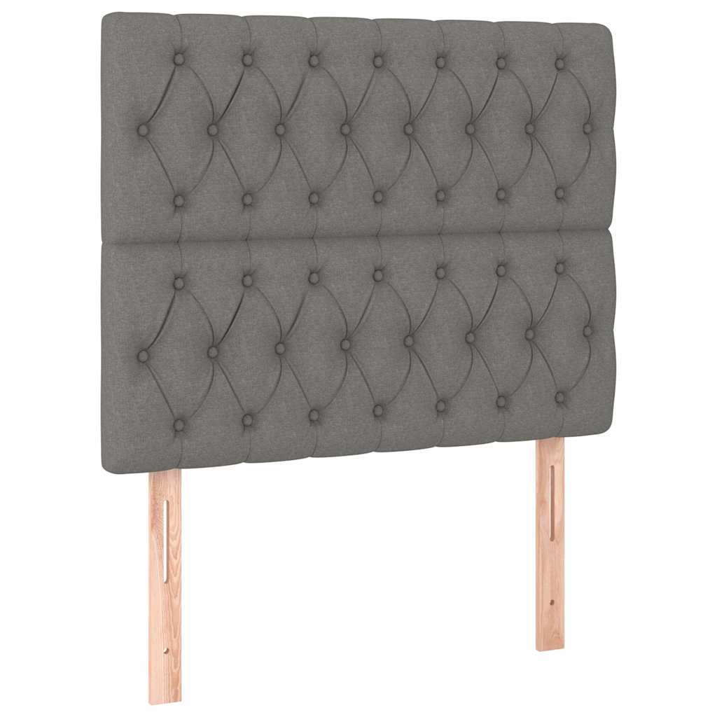 Vidaxl hoofdbord donkergrijs 100x7x118 128 cm stof
