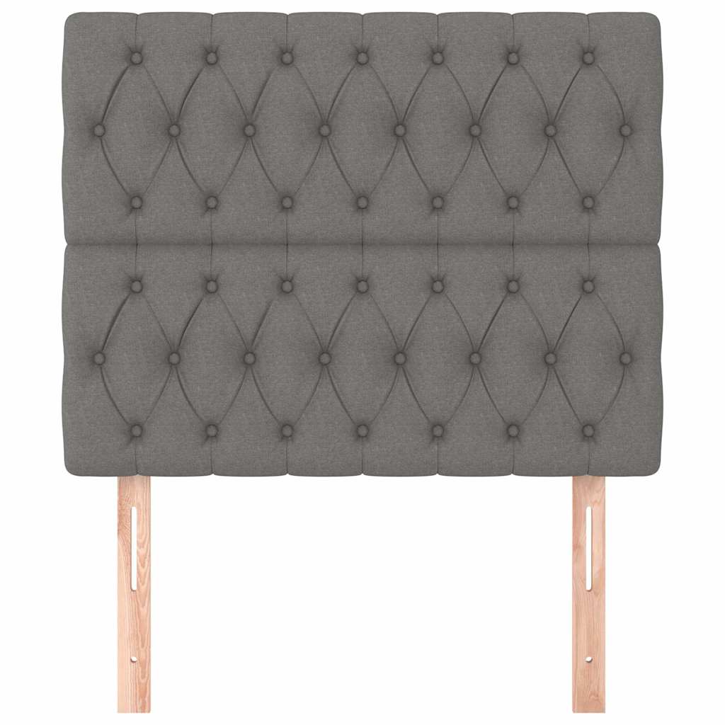 Vidaxl hoofdbord donkergrijs 100x7x118 128 cm stof