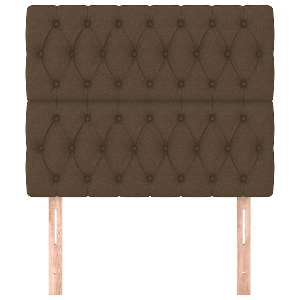 Vidaxl hoofdbord donkerbruin 100x7x118 128 cm stof