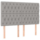 Vidaxl hoofdbord lichtgrijs 160x7x118 128 cm stof