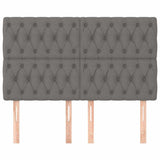 Vidaxl hoofdbord donkergrijs 160x7x118 128 cm stof