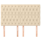 Vidaxl hoofdbord crème 160x7x118 128 cm stof