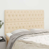 Vidaxl hoofdbord crème 160x7x118 128 cm stof