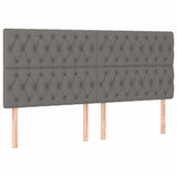 Vidaxl hoofdbord donkergrijs 180x7x118 128 cm stof