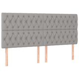 Vidaxl hoofdbord lichtgrijs 200x7x118 128 cm stof