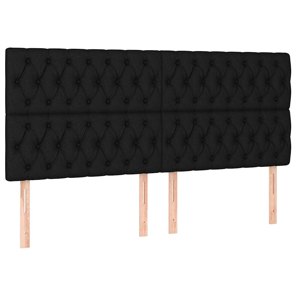 Vidaxl hoofdbord zwart 200x7x118 128 cm stof