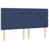 Vidaxl hoofdbord blauw 200x7x118 128 cm stof