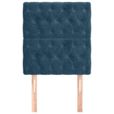 Vidaxl hoofdbord donkerblauw 80x7x118 128 cm fluweel