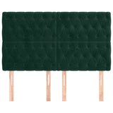 Vidaxl hoofdbord donkergroen 144x7x118 128 cm fluweel