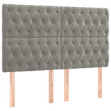 Vidaxl hoofdbord lichtgrijs 160x7x118 128 cm fluweel