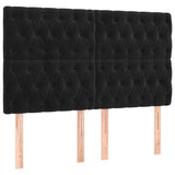 Vidaxl hoofdbord zwart 160x7x118 128 cm fluweel