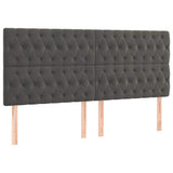 Vidaxl hoofdbord donkergrijs 180x7x118 128 cm fluweel