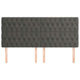 Vidaxl hoofdbord donkergrijs 180x7x118 128 cm fluweel