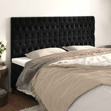 Vidaxl hoofdbord zwart 180x7x118 128 cm fluweel