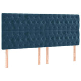 Vidaxl hoofdbord donkerblauw 180x7x118 128 cm fluweel
