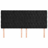 Vidaxl hoofdbord zwart 200x7x118 128 cm fluweel