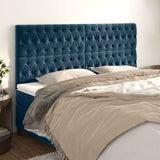 Vidaxl hoofdbord donkerblauw 200x7x118 128 cm fluweel