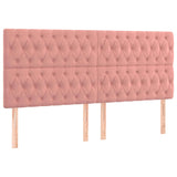 Vidaxl hoofdbord roze 200x7x118 128 cm fluweel