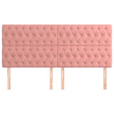 Vidaxl hoofdbord roze 200x7x118 128 cm fluweel