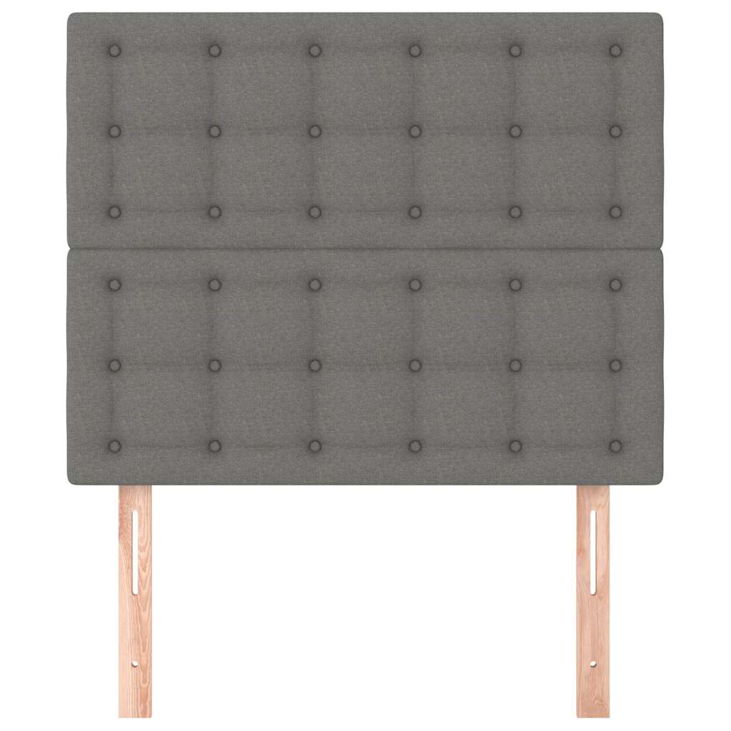 Vidaxl hoofdbord donkergrijs 80x5x118 128 cm stof