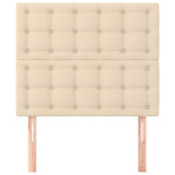 Vidaxl hoofdbord crème 80x5x118 128 cm stof