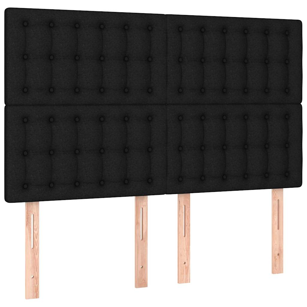 Vidaxl hoofdbord zwart 144x5x118 128 cm stof