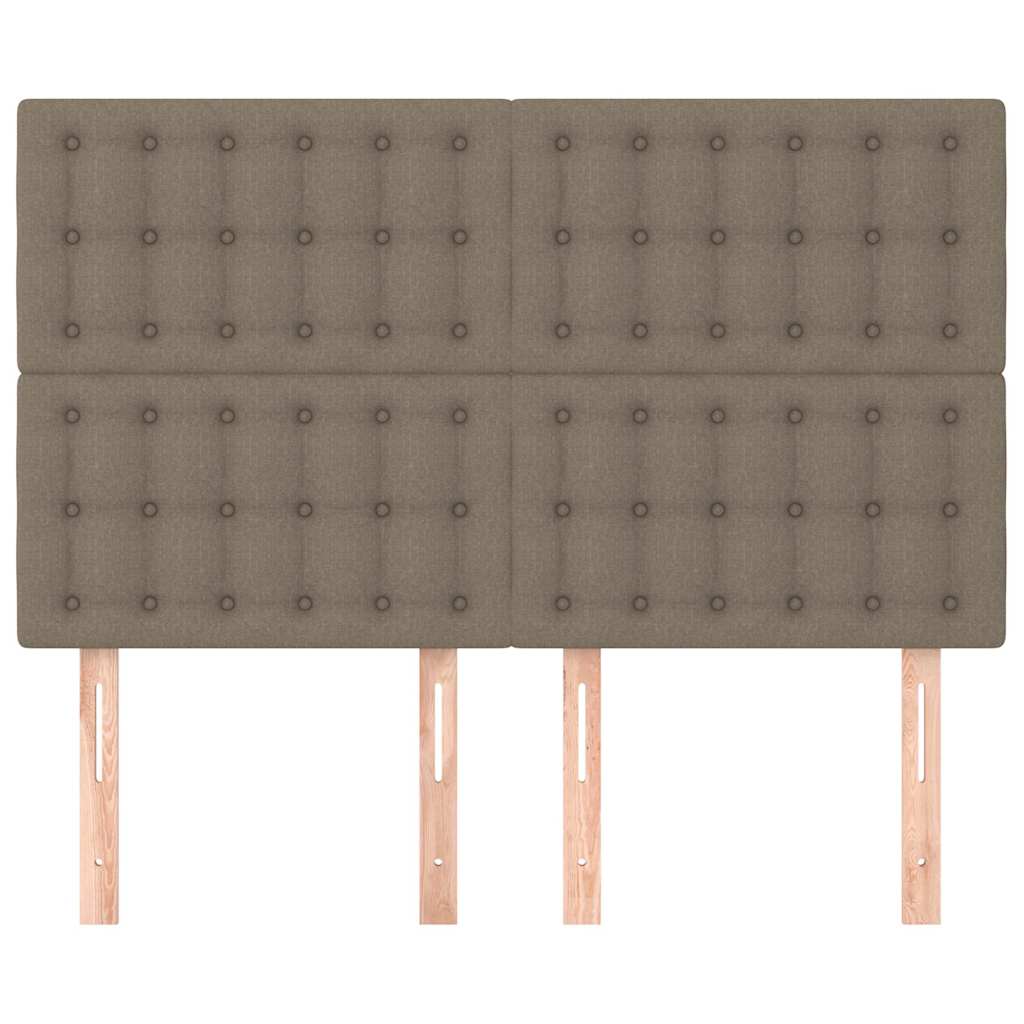 Vidaxl hoofdbord taupe 144x5x118 128 cm stof