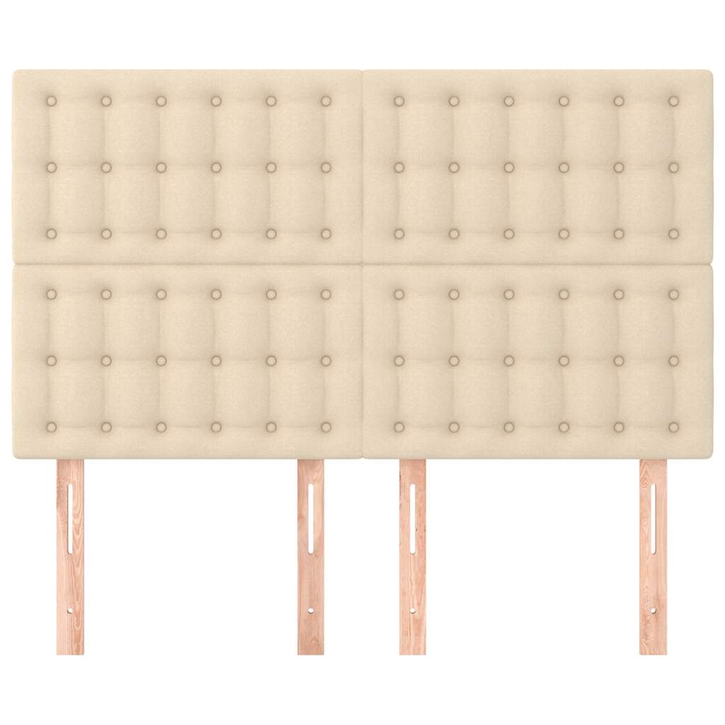 Vidaxl hoofdbord crème 144x5x118 128 cm stof
