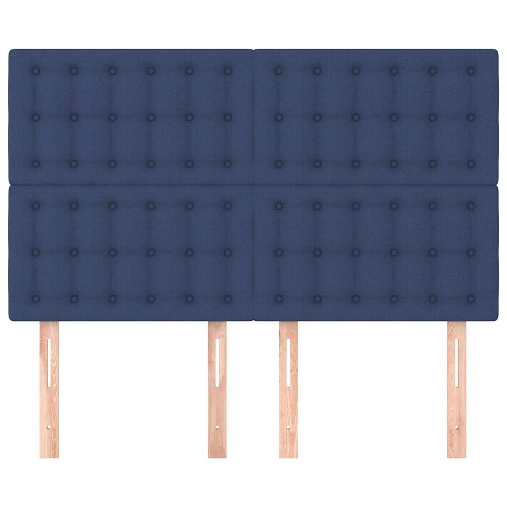 Vidaxl hoofdbord blauw 144x5x118 128 cm stof
