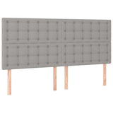 Vidaxl hoofdbord lichtgrijs 160x5x118 128 cm stof