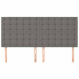 Vidaxl hoofdbord donkergrijs 160x5x118 128 cm stof